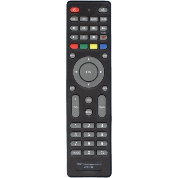 Универсальный пульт Huayu DVB-T2+3-TV ver.2021 (корпус MTC DN300, управление телевизором)