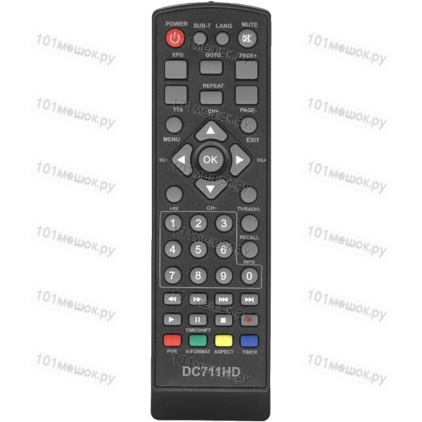 Пульт Huayu для Telant (Dcolor, World Vision, Locus) DC901 (DC1001, T34, DR-103HD)