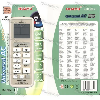 Пульт для кондиционера Huayu K-1036E+L (универсальный)