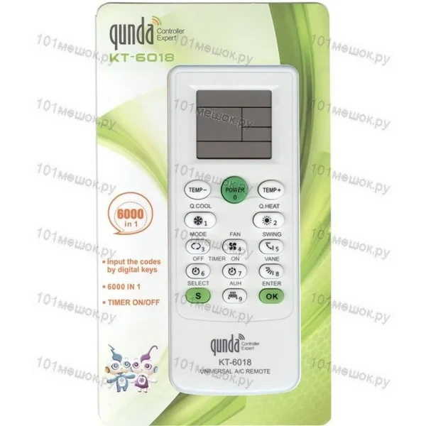 Пульт для кондиционера Qunda KT-6018 (универсальный)