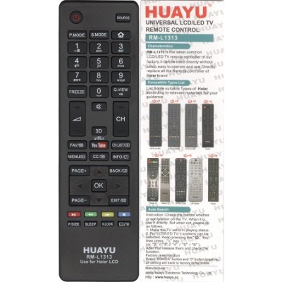 Универсальный пульт Huayu для Haier RM-L1313