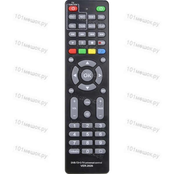 Универсальный пульт Huayu DVB-T2+3-TV Ver.2026
