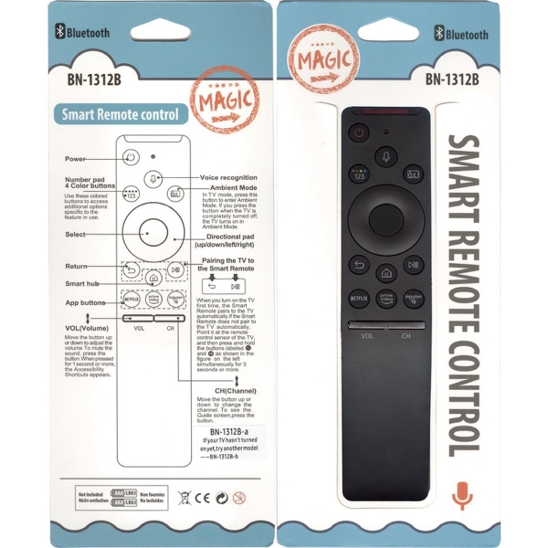 Универсальный пульт ClickPdu для Samsung Smart TV BN-1312B (голосовое управление)